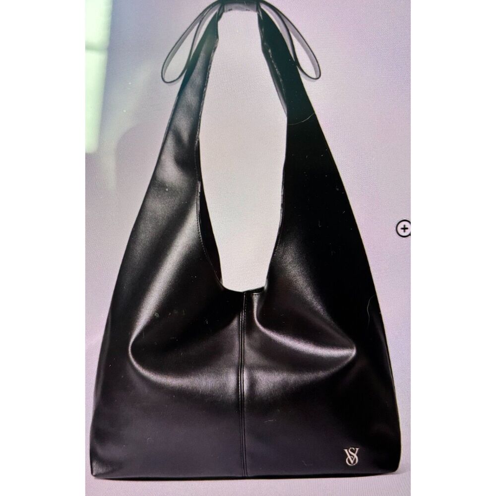 NWT Victoria's Secret Black Bow Tote Bag